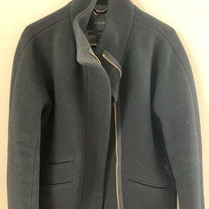 J.Crew Black Italian Wool Coat Size 8